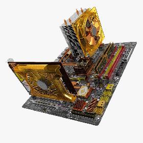 GA-EP45-DQ6 Motherboard with GV-N220OC Video Card Multi-Format